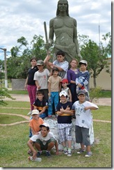 Scouts at Indian Statue